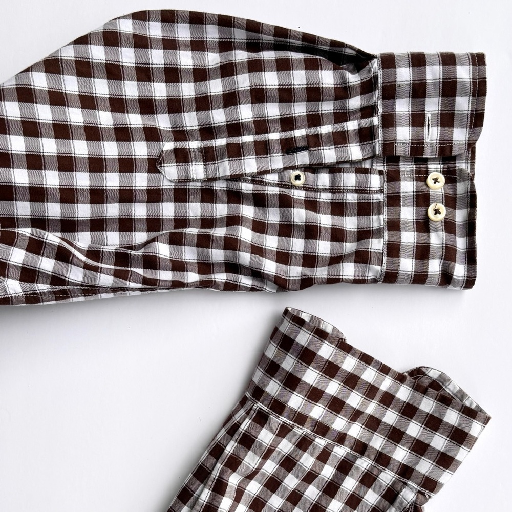 TOMMY HILFIGER Check Plaid Button Down Oxford Long Sleeve Gingham Print Shirt - Picture 7 of 12